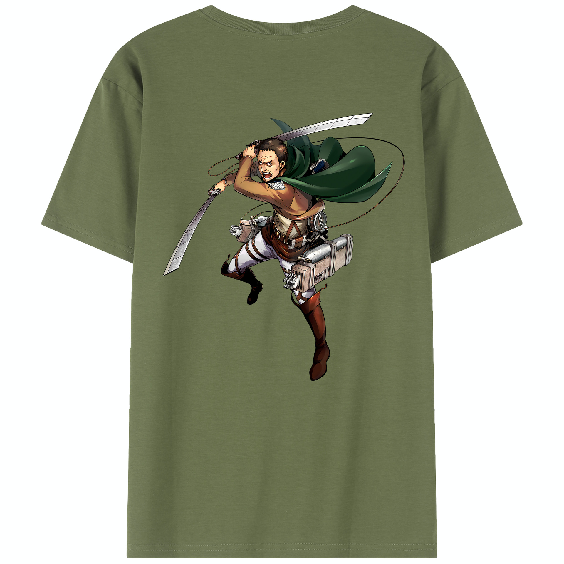 （画像用） 進撃の巨人 Attack on Titan 綿100％半袖Tシャツ（背面プリント）